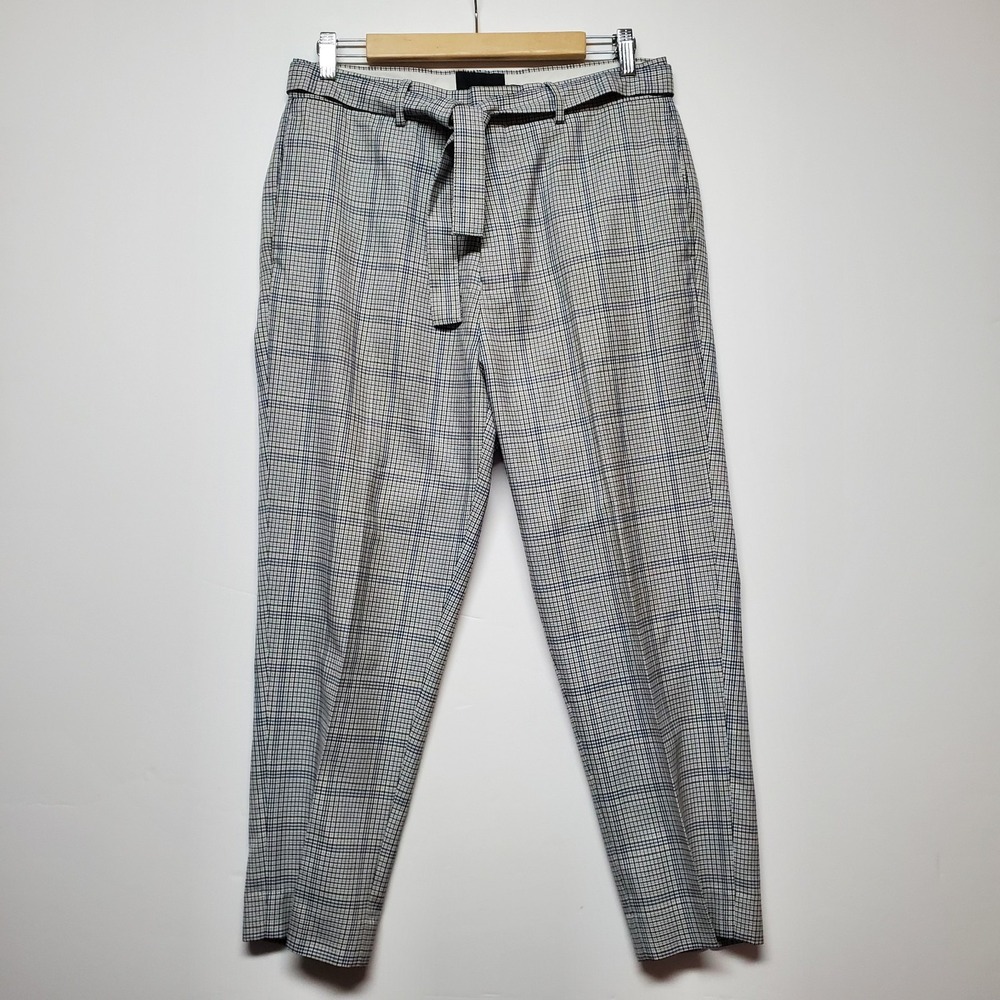 ASOS Design Womens Sz 31" Tapered Pants Plaid Crop Prince Of Wales NWOT Workcore